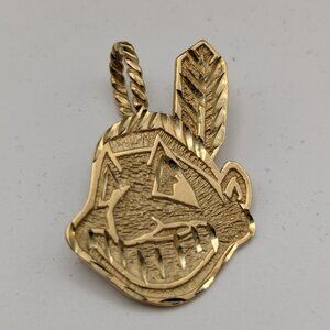 14 KT Gold Cleveland Wahoo Pendant by Michael Anthony
